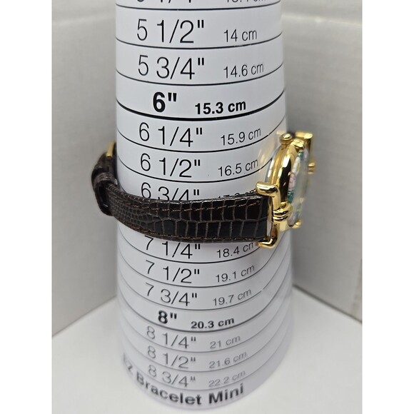 Venice Murano Millefiori Glass Border Womens Quartz Watch Leather New Battery - Picture 7 of 12